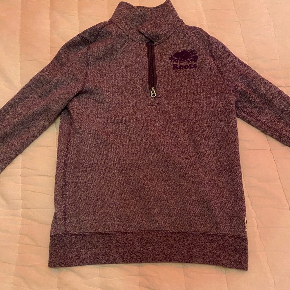 Roots purple quarter zip !